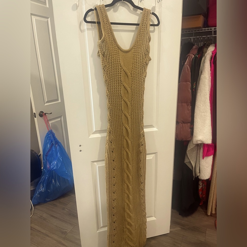 Jluxlabel tan knit tank dress size L